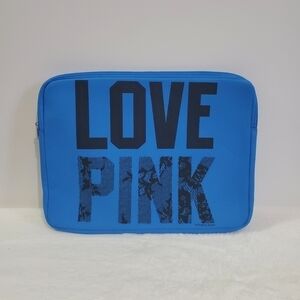 Love Pink Victoria's Secret VS Lace Laptop Blue Black Case Pouch